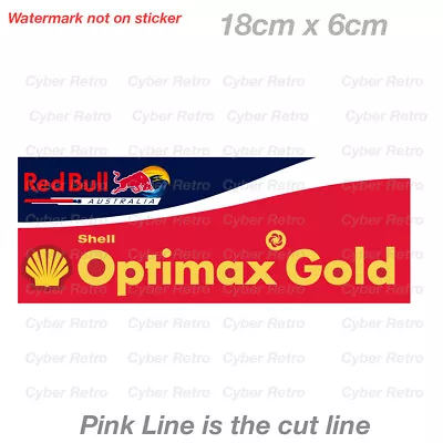 Red Bull Australia Shell OPTIMAX Gold  Fridge Bar Toolbox Vinyl  Sticker  • $6.69