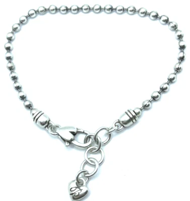 $19.95 • Buy Brighton Beaded Dots Silver Add Clip On Charms Or Wear By Itself Bracelet 8”