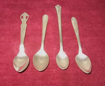 Vintage Silverplate Demitasse Spoons Collection Of 4 Different Vintage Spoons • $8.50