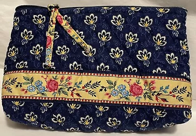 Retired Vera Bradley Maison Blue Medium Cosmetic Bag Excellent Rare • $32