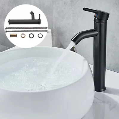 £18.99 • Buy Bathroom Basin Mixer Tap Matte High Rise Tall Basin Taps Mono Counter Top Sink