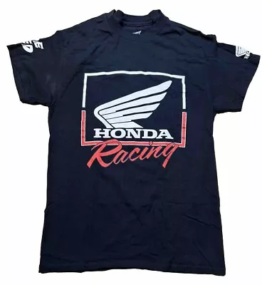 Vintage Honda Racing Ride Red Black T Shirt Sz Small Short Sleeve • $24.95