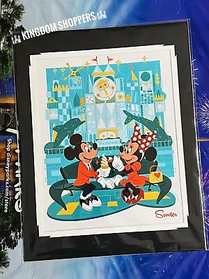 2024 Disney Parks Scooter Burroughs Mickey Minnie Where We Dream Print 14x18” • £106.99