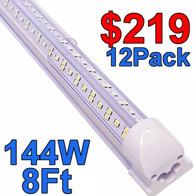 12Pack 8FT LED Shop Light Fixture 8 Foot T8 LED Tube Light 8' 144W Garage Light • $219.84