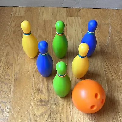 Bowling Set For Kids 6 Pins 1 Ball Lightweight Children Indoor Outdoor Toys • $4.99