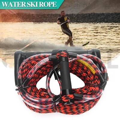 Professional 75ft Water Ski Wakeboard Kneeboard Tow Rope Line Cord 2 Handles • $22.99