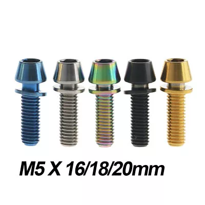 M5x16 18 20mm Ti TITANIUM Taper Cone Socket Hex Bolt Screw + Washers  • £13.66