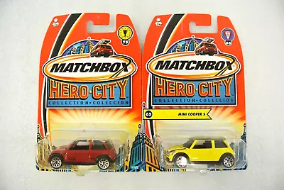 Matchbox Hero City Collection Mini Cooper S New Carded Diecast Car Lot Of 2 MOC • $13.99