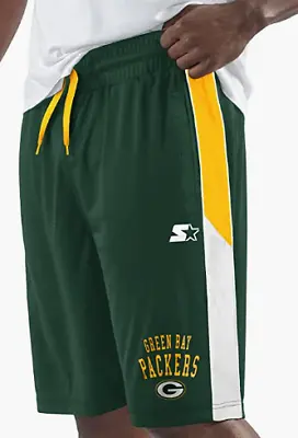 Starter Green Bay Packers Men's Size Medium  Fan Favorite  Shorts C1 4154 • $33.99