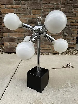 Space Age Chrome Mid Century Modern Sonneman Table Lamp! 50's 60's Atomic • $695