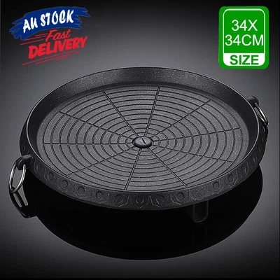$31.45 • Buy Marble Pan Stove Non Stick Coating Grill Plate Portable Gas Korean BBQ