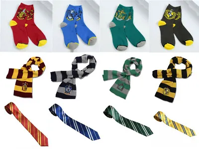 Halloween Harry Potter Gryffindor Slytherin Glasses Sock Tie Scarf Costume Book • $9.99