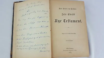 HOLY BIBLE 1884 Testament GERMAN Book Antique Vintage Old BOOK • $80