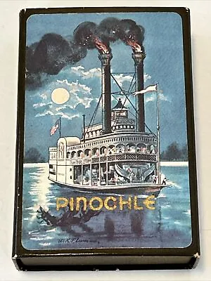 Vintage 48 Playing Cards Decks - US Riverboat - Steamboat - Boat - Pinochle • $6.50