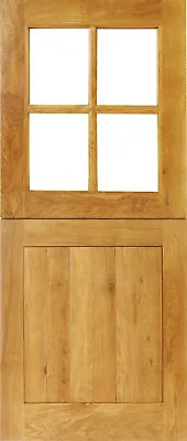 4 Lite Solid Idigbo Hardwood Stable Door Solid Timber    Made To Measure • £765