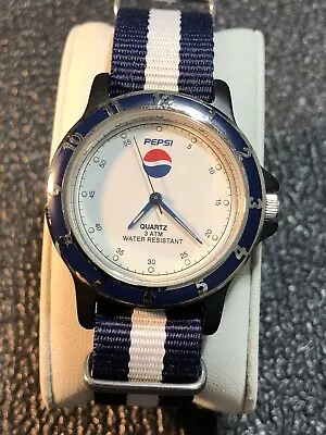 Vintage Pepsi Advertising Men’s Quartz Watch New Battery/Band • $39.99