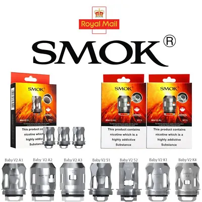 SMOK MINI V2 COILS Baby A1 A2 A3 S1 S2 K1 K4 Vape R-Kiss Species Kit • £7.99