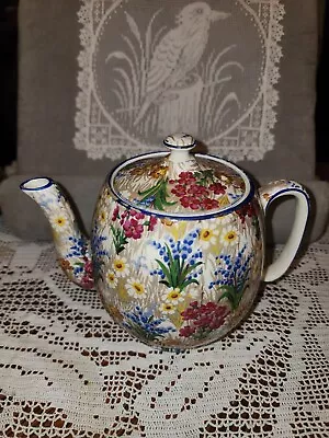 Vintage 1930'S Royal Winton England Grimwades Chintz Marguerite Teapot • $210