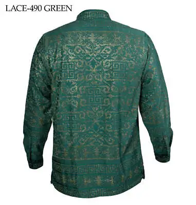 Prestige LACE-490 Long Sleeve Lace Shirt Green • $116.99