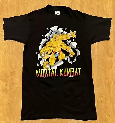 RARE 90s Vintage 1993 Mortal Kombat GORO Shirt Single Stitch - Sz. L  USA READ! • $225