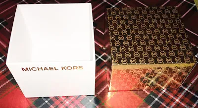 MICHAEL KORS MK Monogram Design Empty JEWELRY GIFT BOX  8.5cm X 8.5cm X 7cm • $8.99