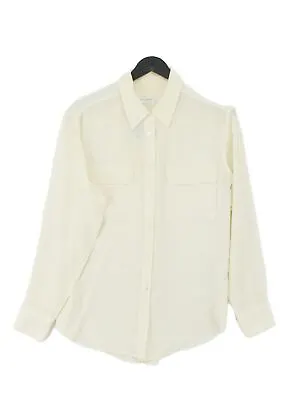 £35.50 • Buy Equipment Women's Shirt XS Cream 100% Silk Long Sleeve Collared Basic