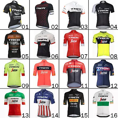 Men's Cycling Jersey Short Sleeves Trek Style Team Shirts Quick-Dry Lightweight • $19.98