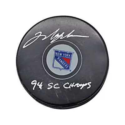 Mark Messier Autographed And Insc  94 SC Champs  Rangers Puck (CX Authenticated) • $129.99