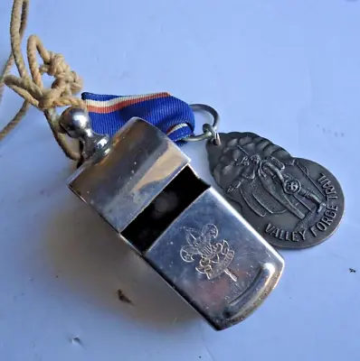 Vintage Boy Scouts Whistle & Valley Forge Trail Medal BSA • $25