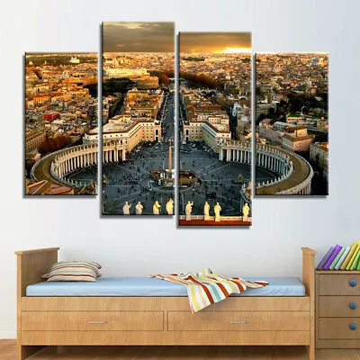 Temple Of St. Peter Canvas  Painting Prints 4 Piece  Modular   • $30.44