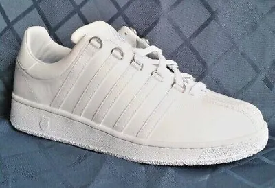 K Swiss Classic VN White White Mens Leather Shoes Fashion Sneakers • $71.95