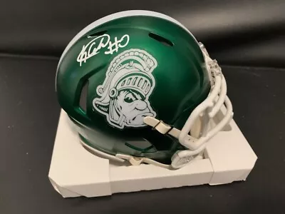 Keon Coleman Michigan State Spartans Team Signed GRUFF Mini Football Helmet MSU! • $89.99