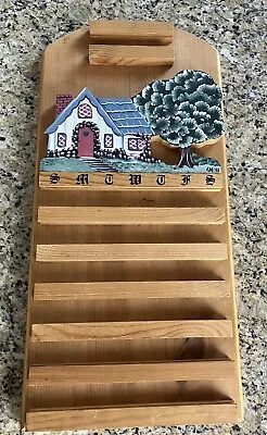 VTG Wooden Farmhouse Perpetual Calendar Cottage Shabby Chic • $36.99