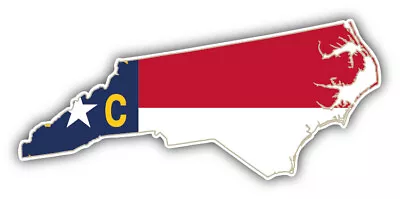 North Carolina USA State Map Flag Car Bumper Sticker Decal • $2.75