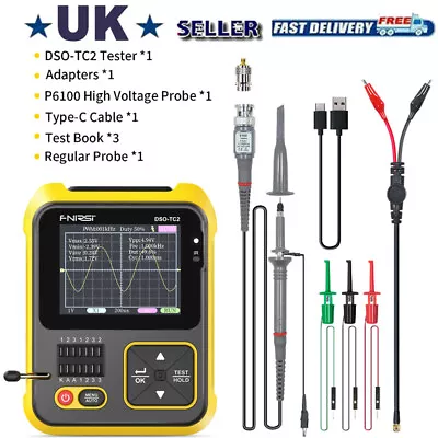 £59.99 • Buy FNIRSI DSO-TC2 LCR Digital Handheld Oscilloscope Transistor Tester PWM Dapters