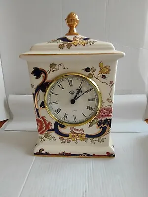 Masons Ironstone Blue Mandalay Pattern Hand Painted Clock 8x5  High • £37