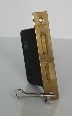 Vintage YALE English Reversible 3  Mortice Door Lock Brass Faceplate [ML16] • $18.59