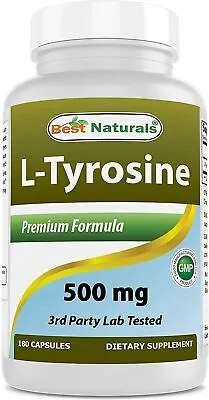 Best Naturals L-Tyrosine 500 Mg 180 Capsules • $13.99