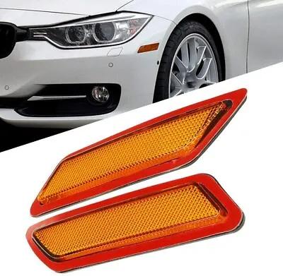 For 12-15 BMW F31 F30 3-Series Amber Bumper Side Marker Reflector Reflector • $17.99