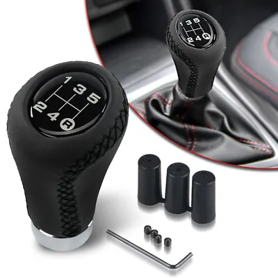 5 Speed Car Manual Shift Knob Gear Stick Shifter Lever Leather Black Universal • $11.98