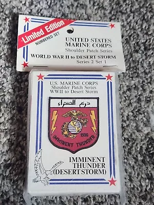 US Marine Corps Patch Series Limited Ed. Military Insignia Card Set WW2 - Desert • $15