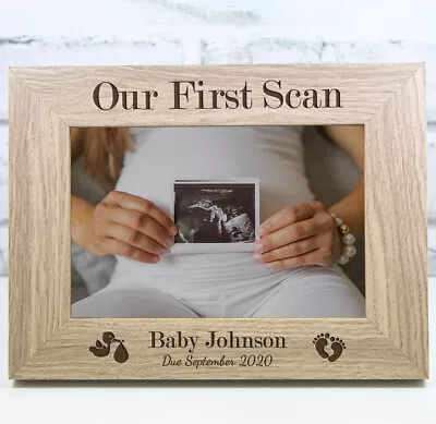 First Scan Personalised Photo Picture Frame New Baby Scan Gift Ultrasound   • £11.99