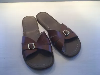 Salt Water Sandals (Slides) Classic Tan  Size 6 Leather • $55