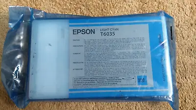 2011 Genuine Epson T6035 Light Cyan Ink Stylus Pro 7800 9800 7880 9880 Sealed • $75
