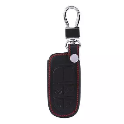 Leather Key FOB For Cover For Vehicle Models - 4 Buttons - Black • $8.84