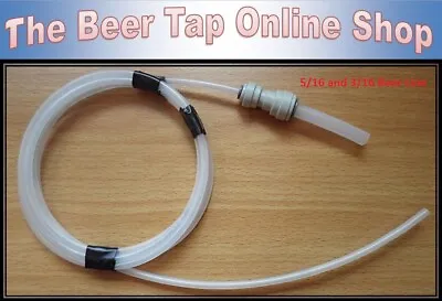 3/16  Beer Line & 5/16  Pipe For Beer Taps & Keg Couplers & Ball Lock Disconnect • £5.99