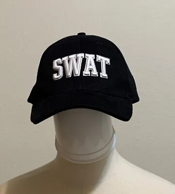 Spirit SWAT Hat Costume Adjustable One Size Black Cosplay Embroidered • $7