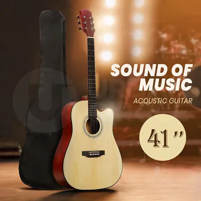 $68.95 • Buy 41  Inch Acoustic Guitar Classical Wooden Folk Full-Size Steel String W/ Bag