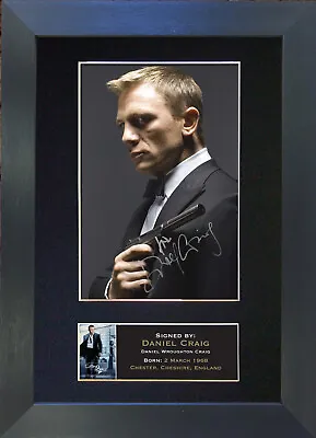 DANIEL CRAIG Signed Mounted Reproduction Autograph Photo Prints A4 26 • £22.99