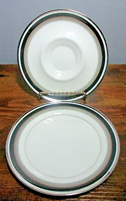 SET Of 2 ~ Mikasa  NOIR  Bone China Saucer And Bread & Butter Plate • $8